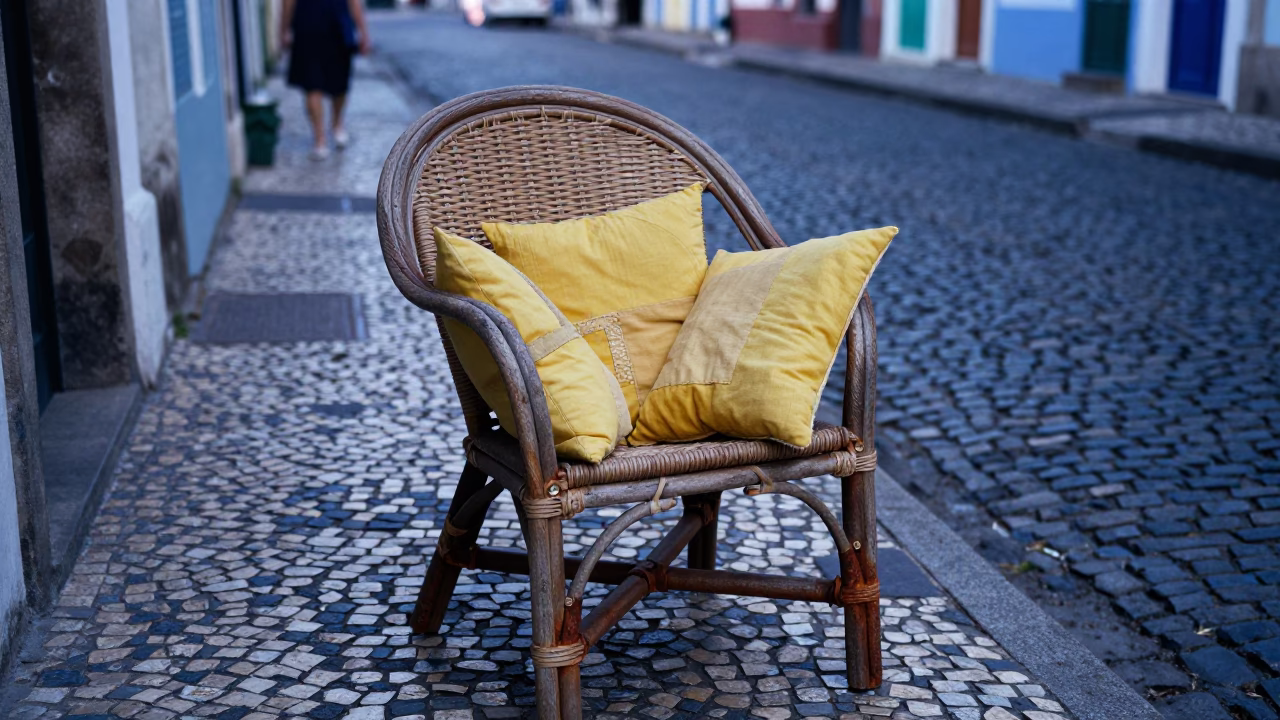 Street Scene in Salvador at Blue Hour in in Salvador, Brazil
