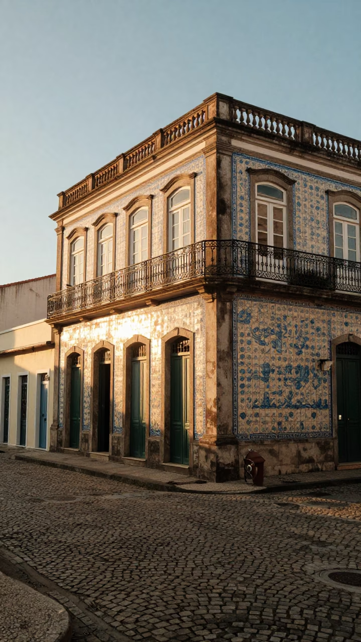 Street Scene in Salvador at The Late Afternoon Light in in Salvador, Brazil