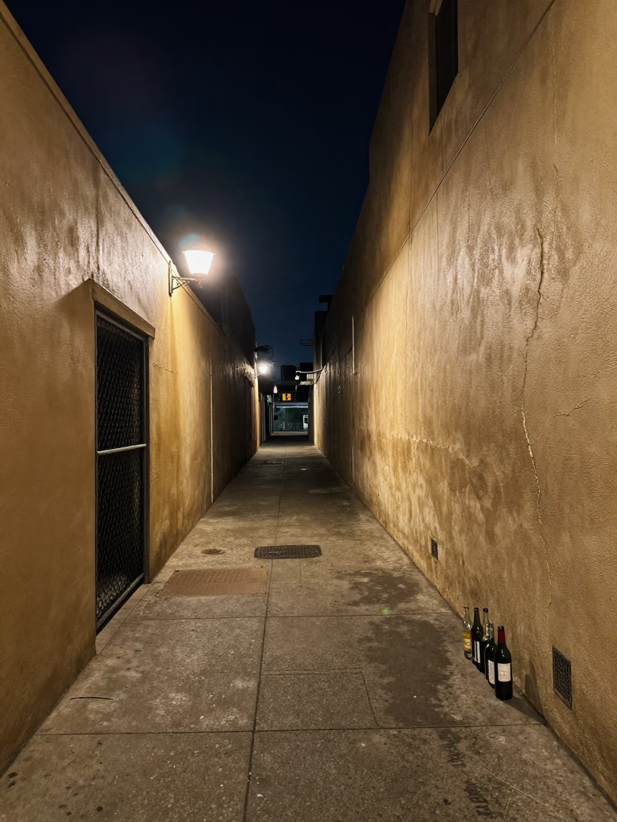 Street Scene in San Diego at Late At Night Light in in San Diego, California, United States