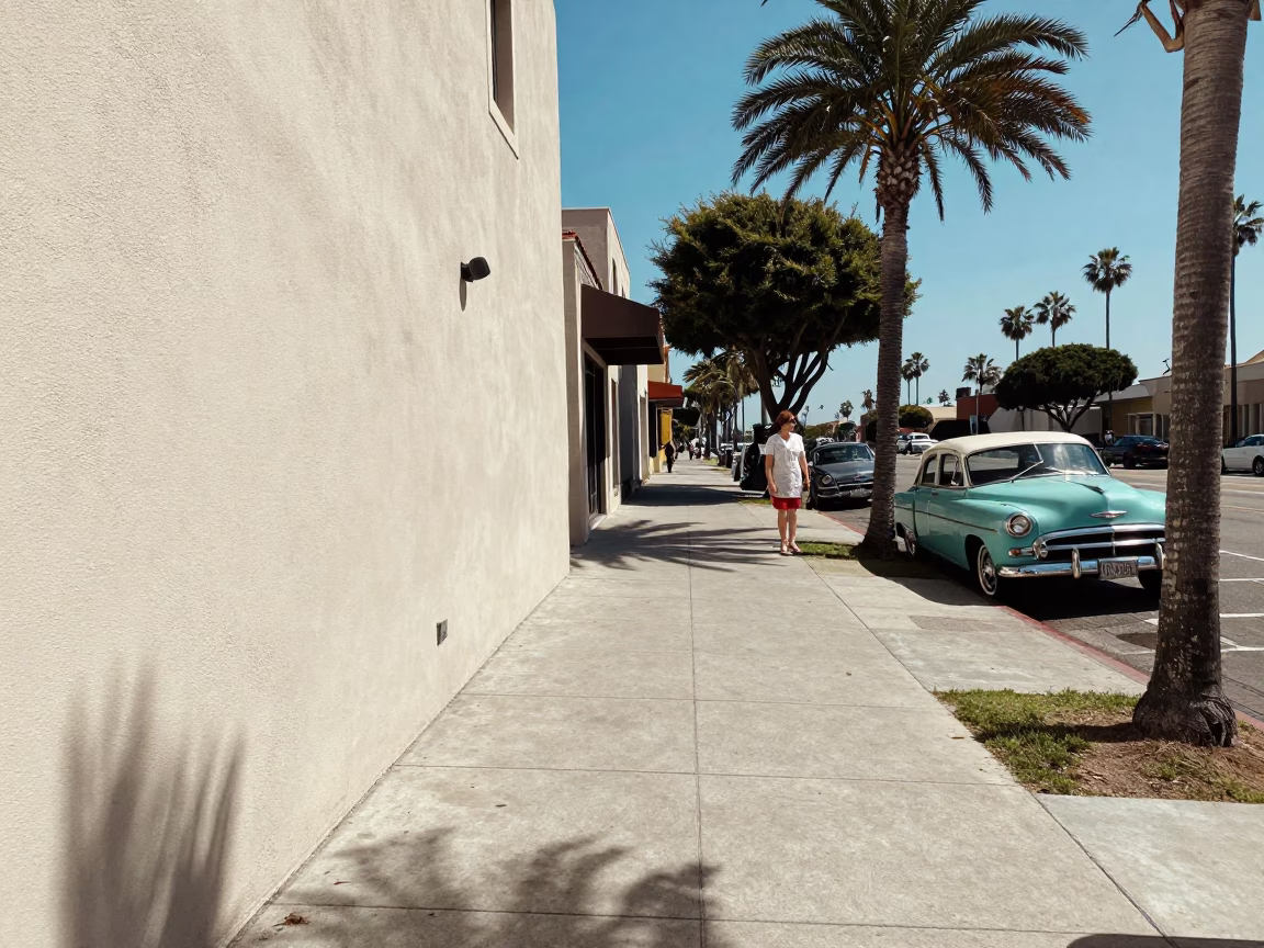 Street Scene in San Diego at Midday Light in in San Diego, California, United States