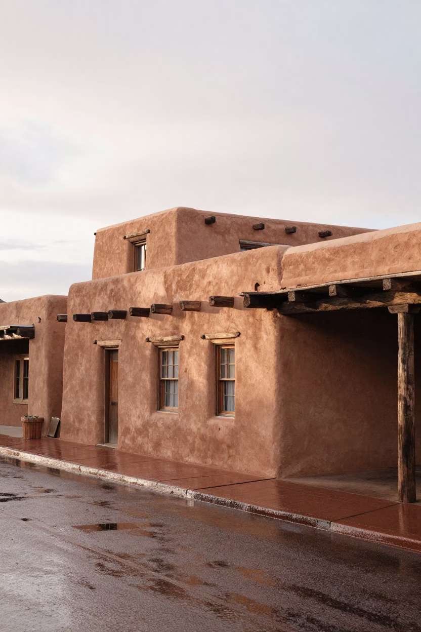 Street Scene in Santa Fe in in Santa Fe, New Mexico, United States