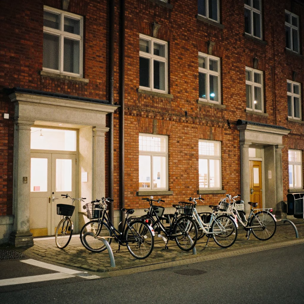 Street Scene in Sapporo at Deep In The Night Light in in Sapporo, Japan