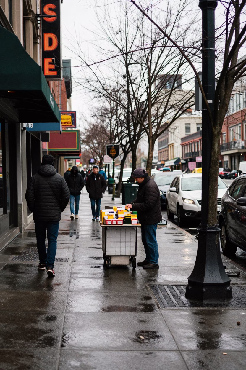 Street Scene in Seattle at Noon Light in in Seattle, Washington, United States