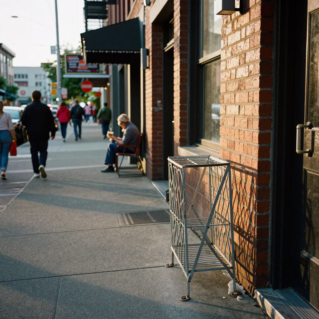 Street Scene in Seattle at The Early Afternoon Light in in Seattle, Washington, United States