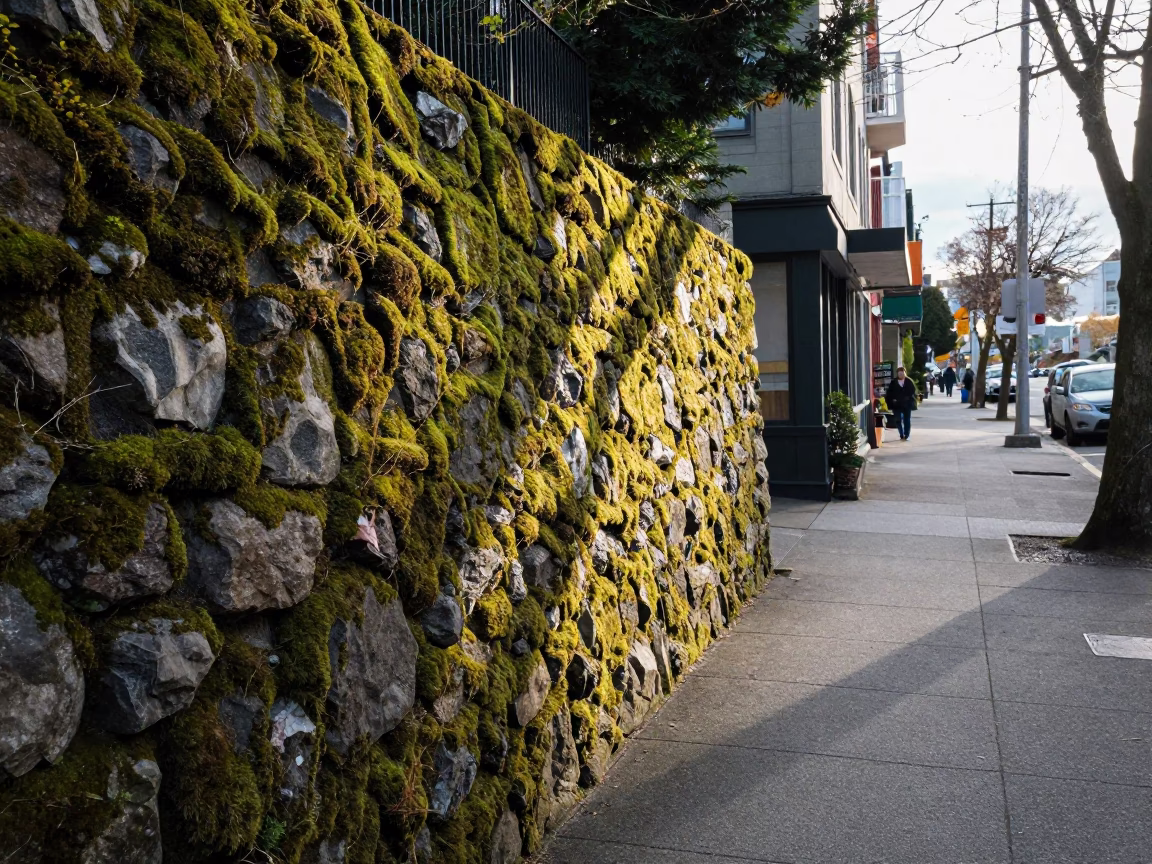 Street Scene in Seattle at The Late Morning Light in in Seattle, Washington, United States