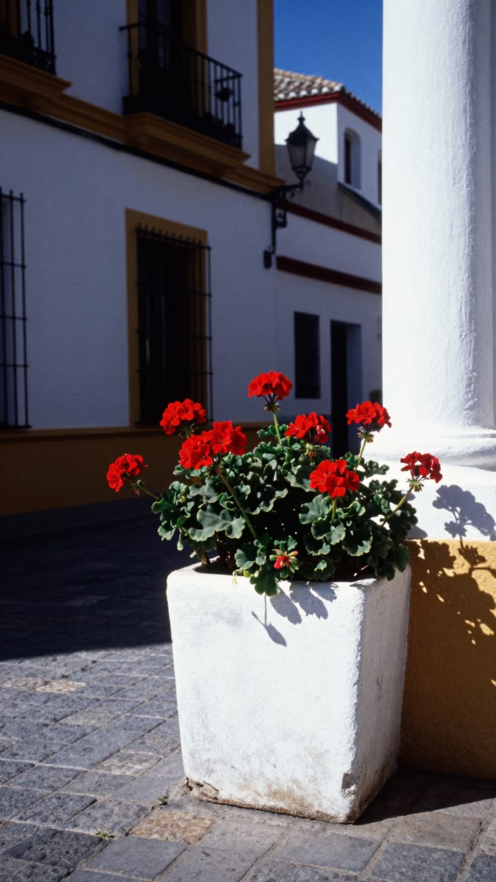 Street Scene in Seville at Midday Light in in Seville, Spain