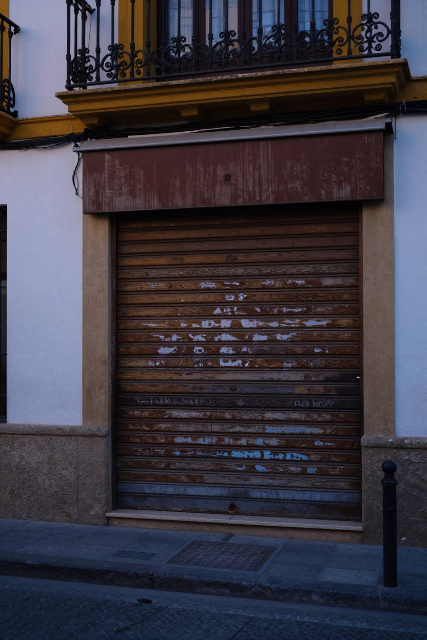 Street Scene in Seville at Sunrise Light in in Seville, Spain
