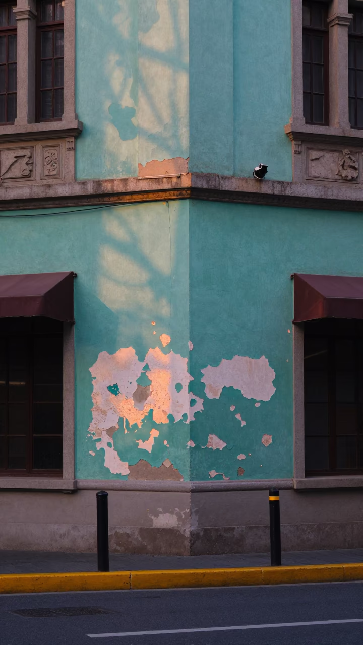 Street Scene in Shanghai at The Early Evening Light in in Shanghai, China
