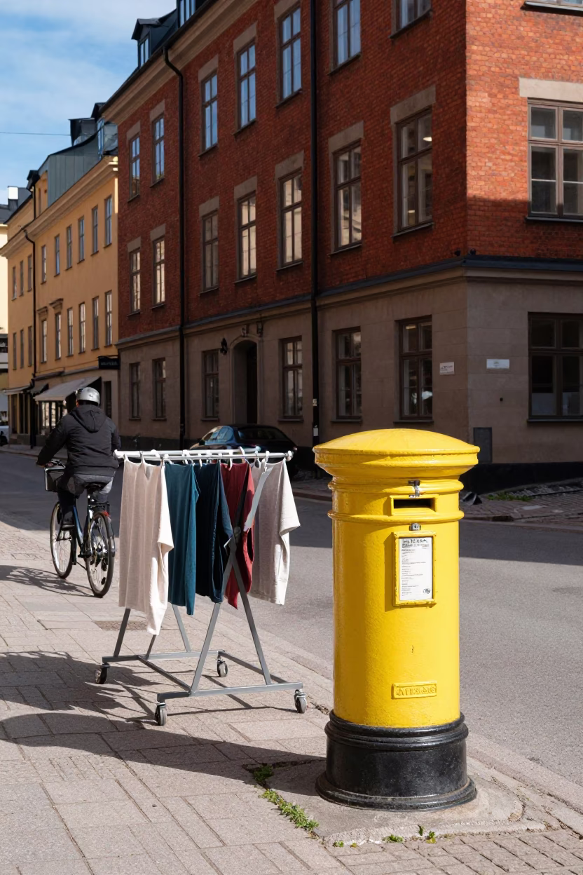 Street Scene in Stockholm at Afternoon Light in in Stockholm, Sweden