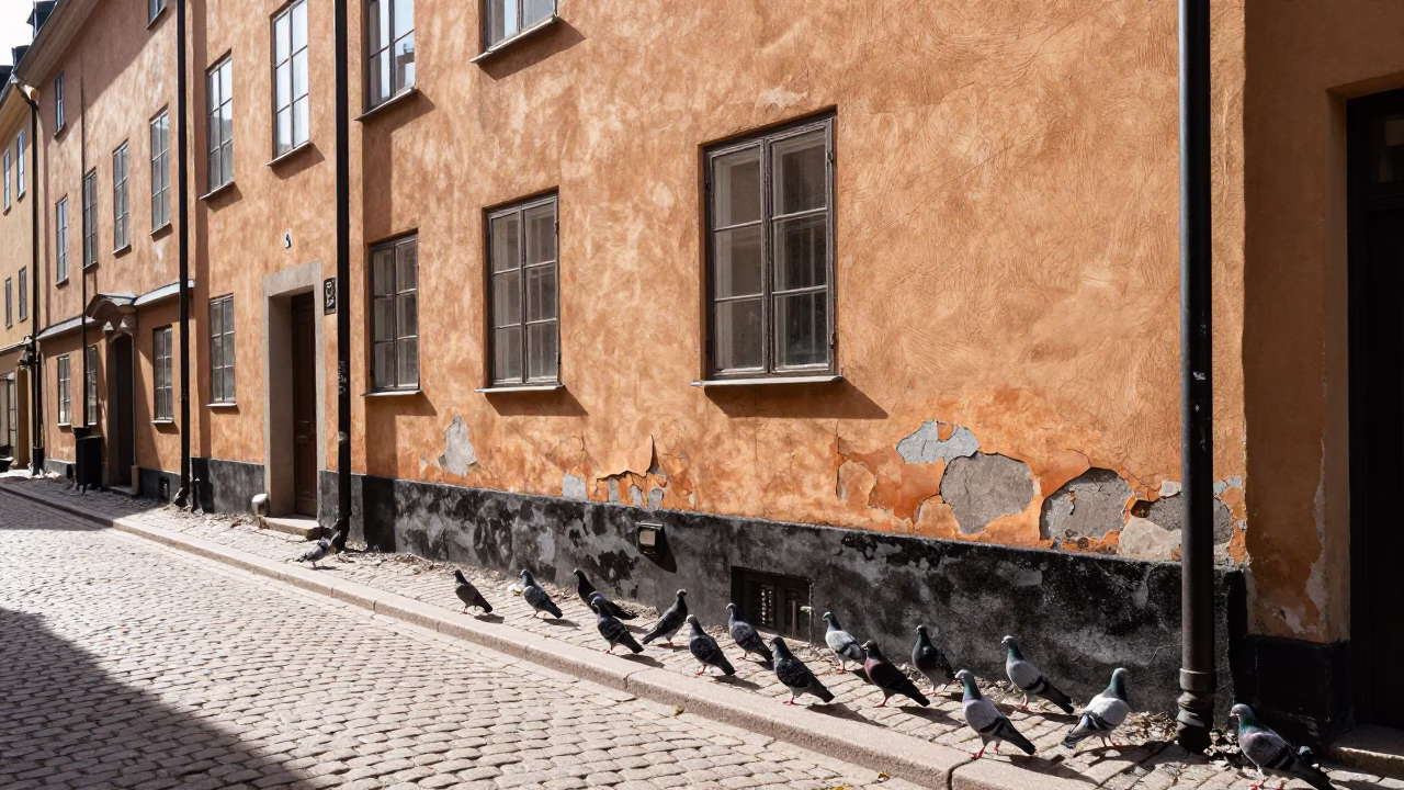 Street Scene in Stockholm at Late Morning Light in in Stockholm, Sweden