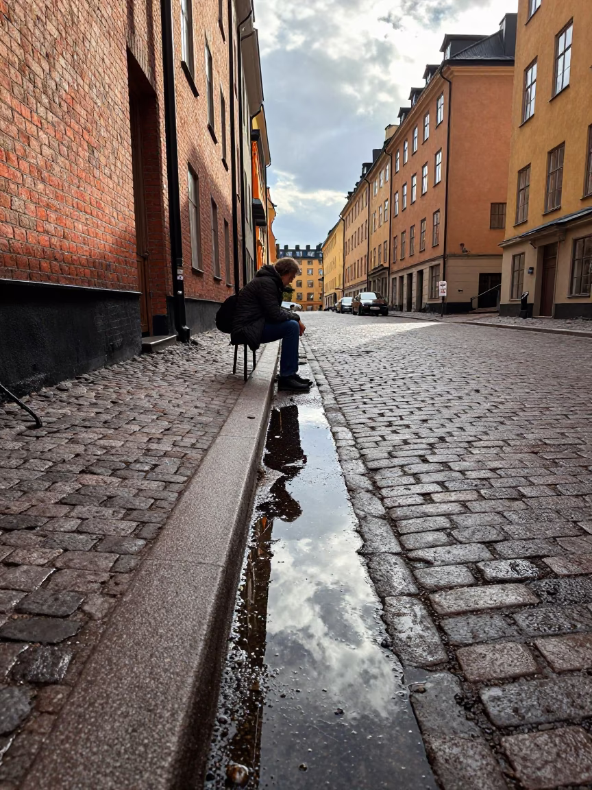 Street Scene in Stockholm at Midday Light in in Stockholm, Sweden