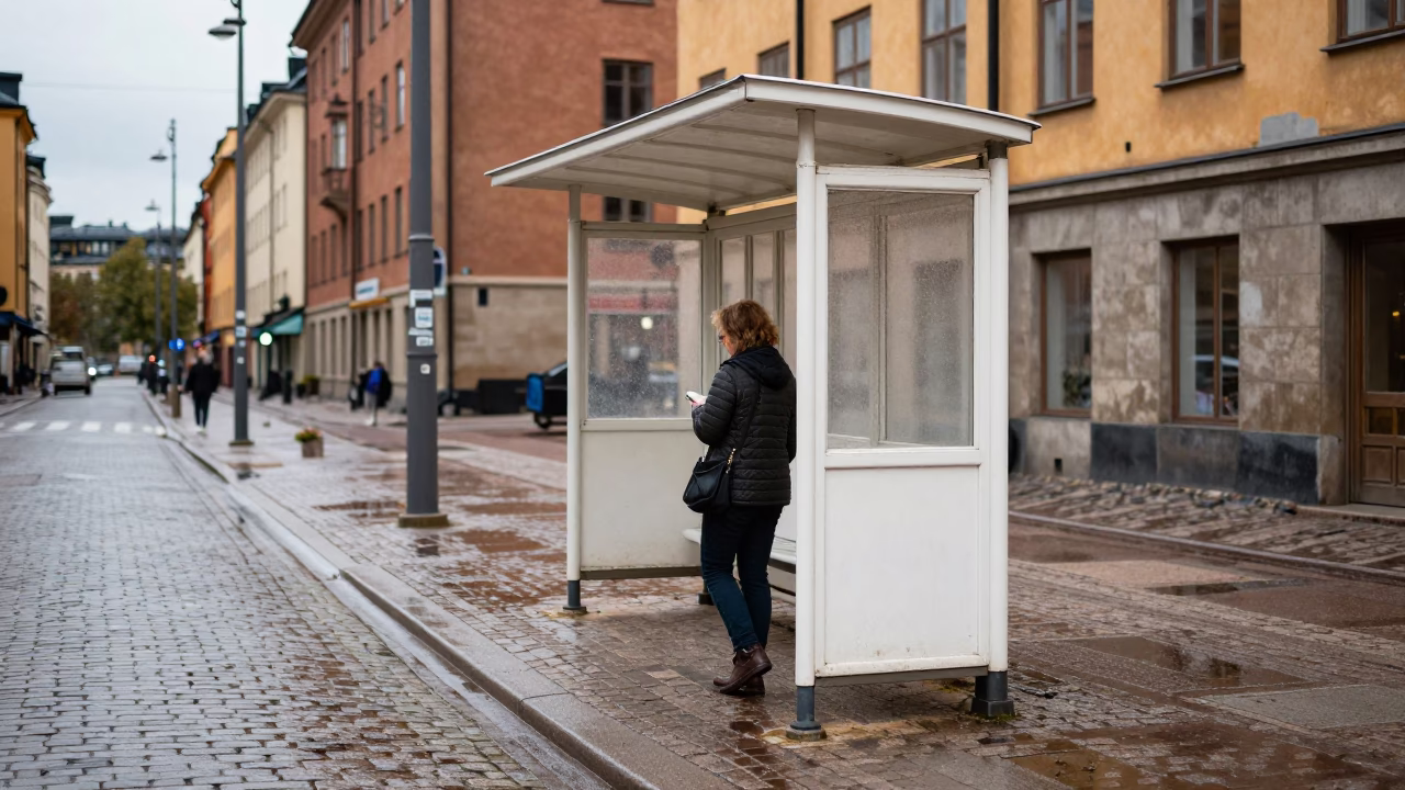 Street Scene in Stockholm at Midday Light in in Stockholm, Sweden