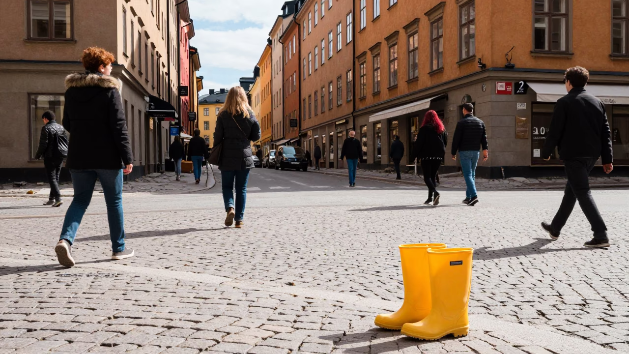 Street Scene in Stockholm at Midday Light in in Stockholm, Sweden