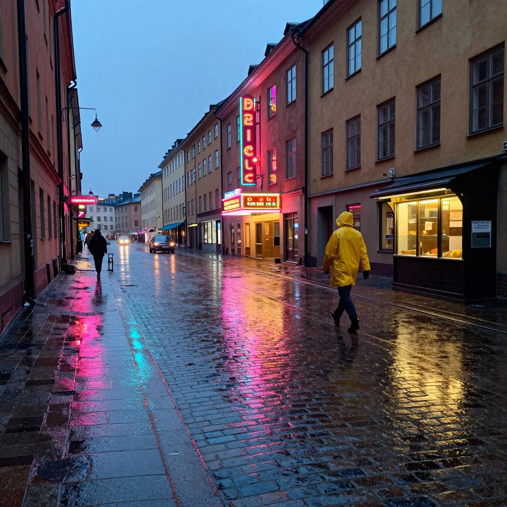 Street Scene in Stockholm in in Stockholm, Sweden