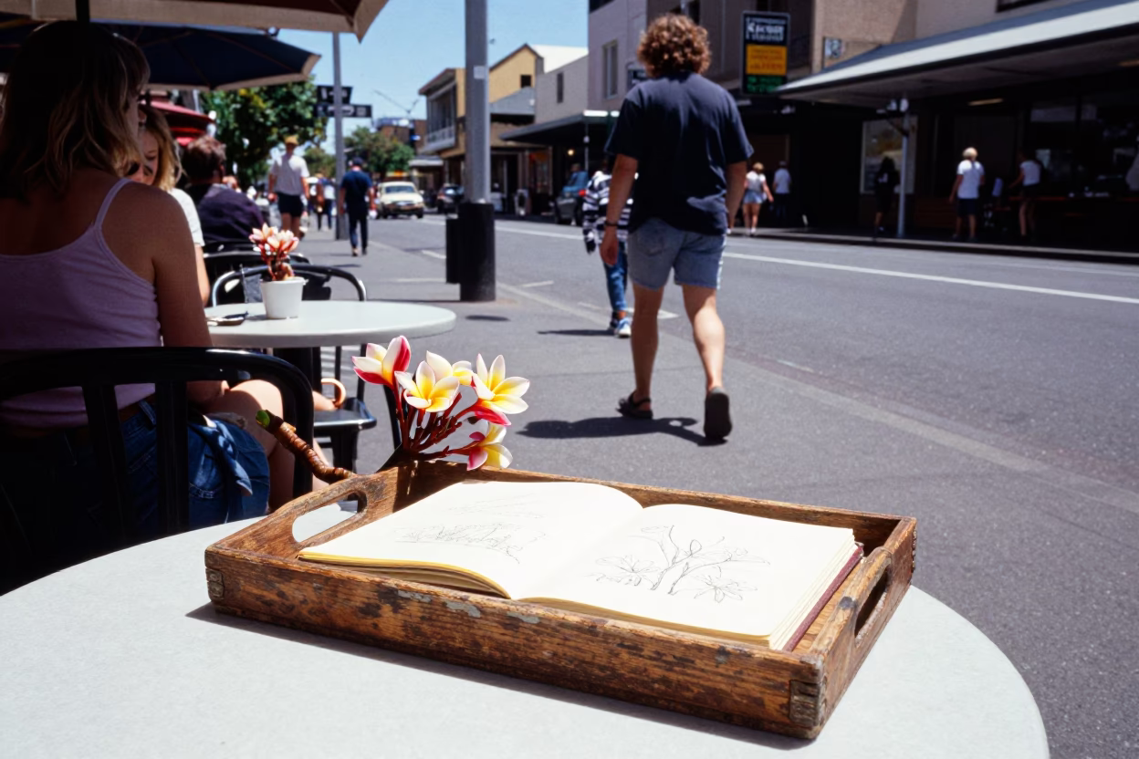 Street Scene in Sydney at Bright Midmorning Light in in Sydney, New South Wales, Australia