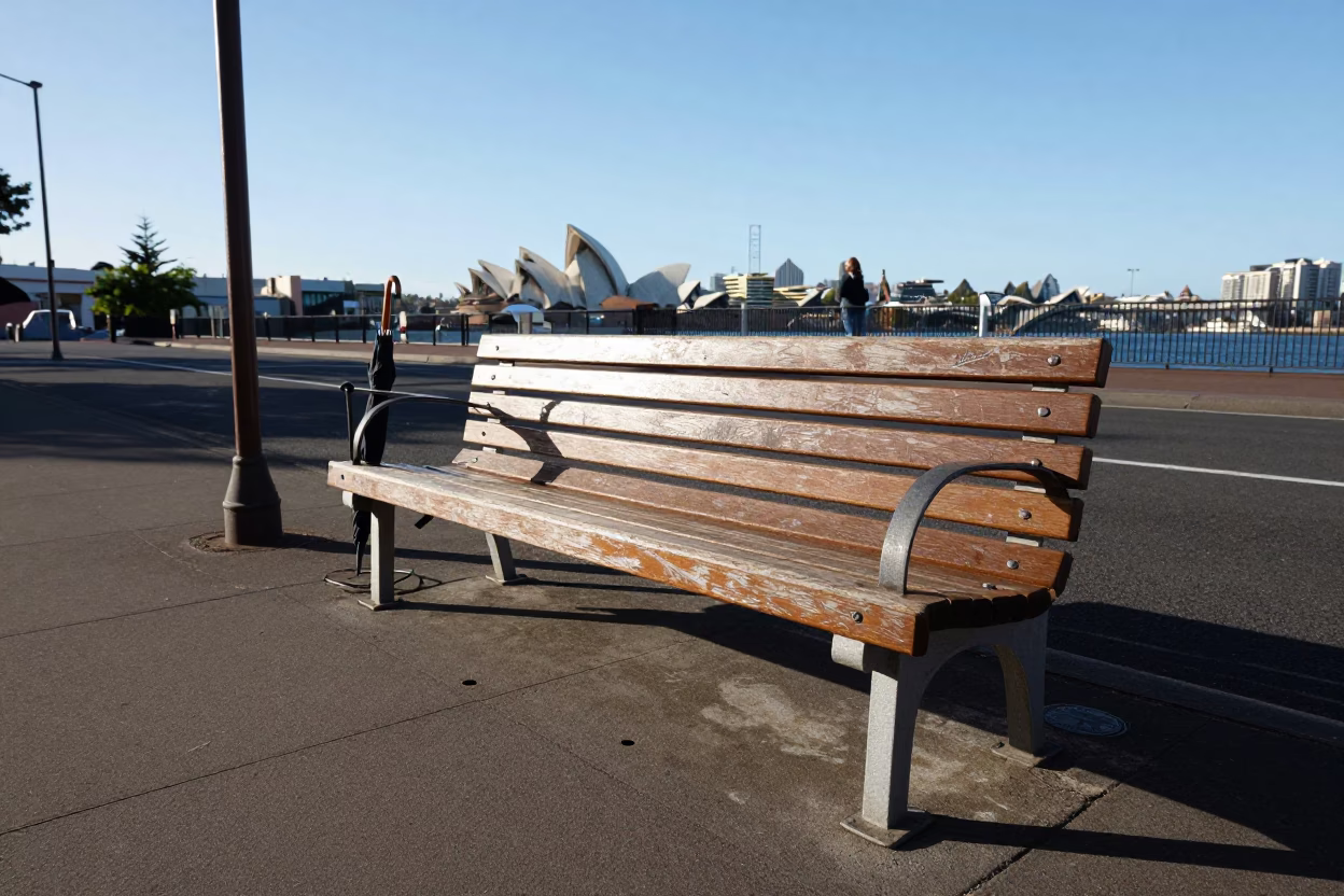 Street Scene in Sydney at Clear Late-afternoon Light in in Sydney, New South Wales, Australia