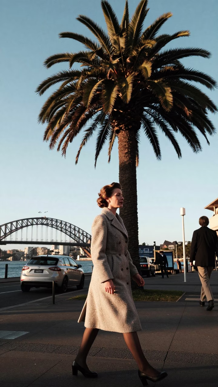 Street Scene in Sydney at The Early Afternoon Light in in Sydney, New South Wales, Australia