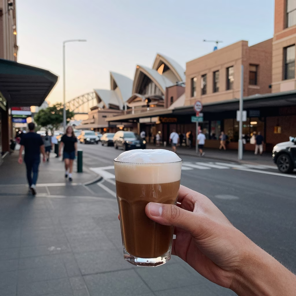 Street Scene in Sydney at The Early Morning Light in in Sydney, New South Wales, Australia
