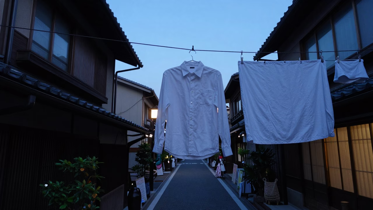 Street Scene in Tokyo at Blue Hour in in Tokyo, Japan