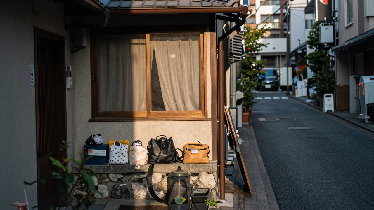 Street Scene in Tokyo at The Late Morning Light in in Tokyo, Japan
