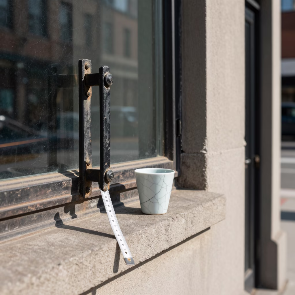 Street Scene in Toronto at Flat Noon Light in in Toronto, Ontario, Canada