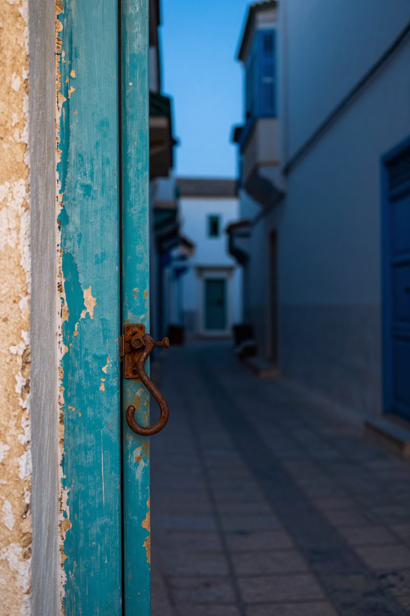 Street Scene in Tunis at Blue Hour in in Tunis, Tunisia