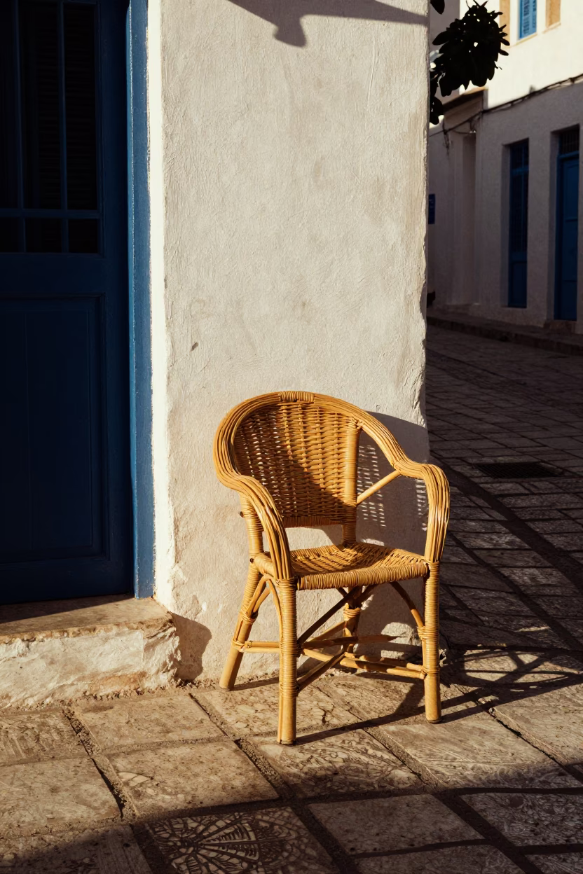 Street Scene in Tunis at The Early Afternoon Light in in Tunis, Tunisia