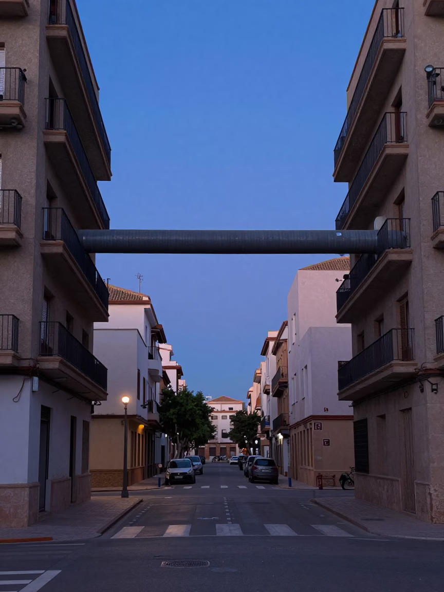 Street Scene in Valencia at Blue Hour in in Valencia, Spain