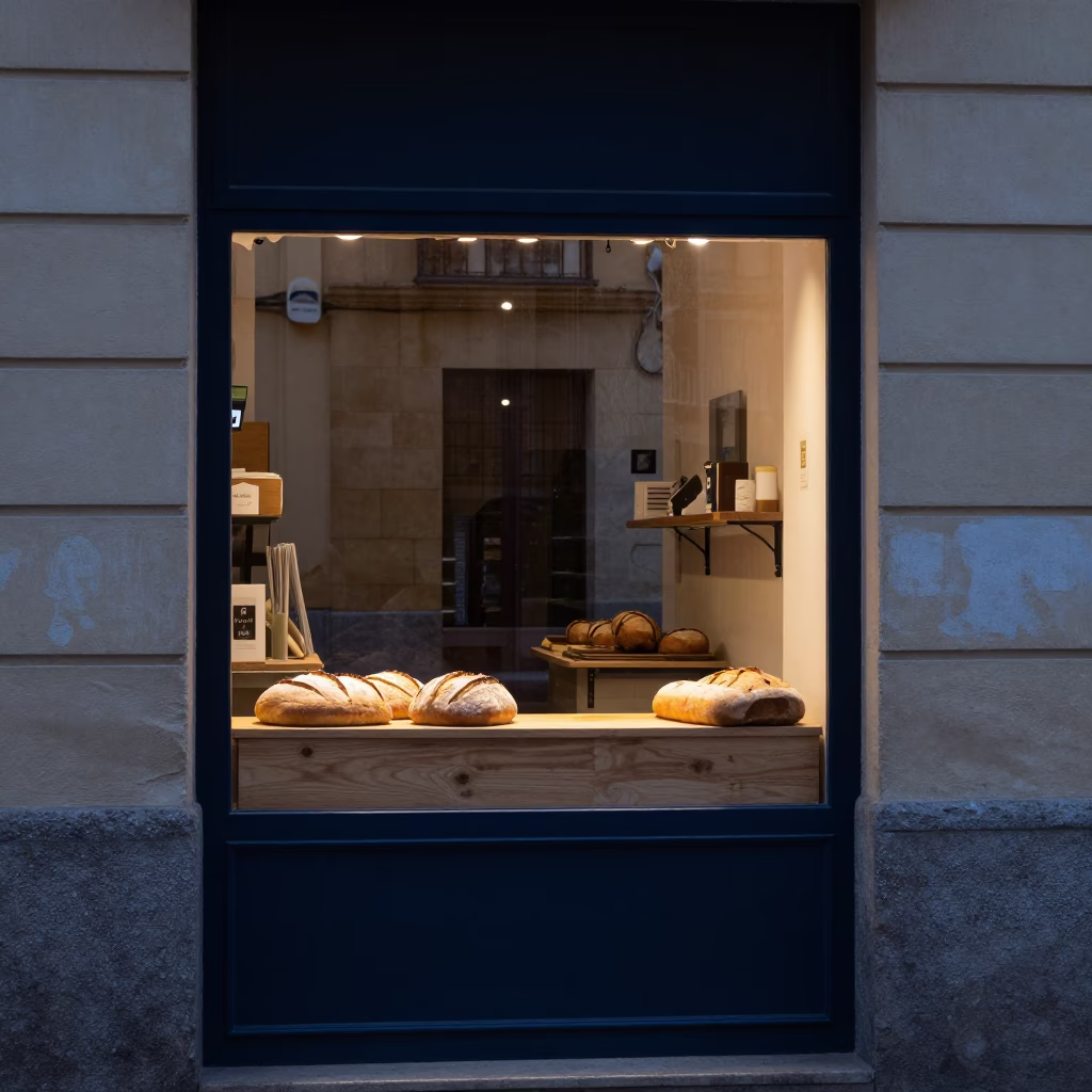 Street Scene in Valencia at Blue Hour in in Valencia, Spain