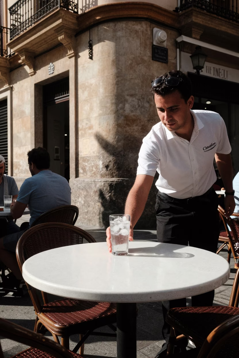 Street Scene in Valencia at The Late Morning Light in in Valencia, Spain