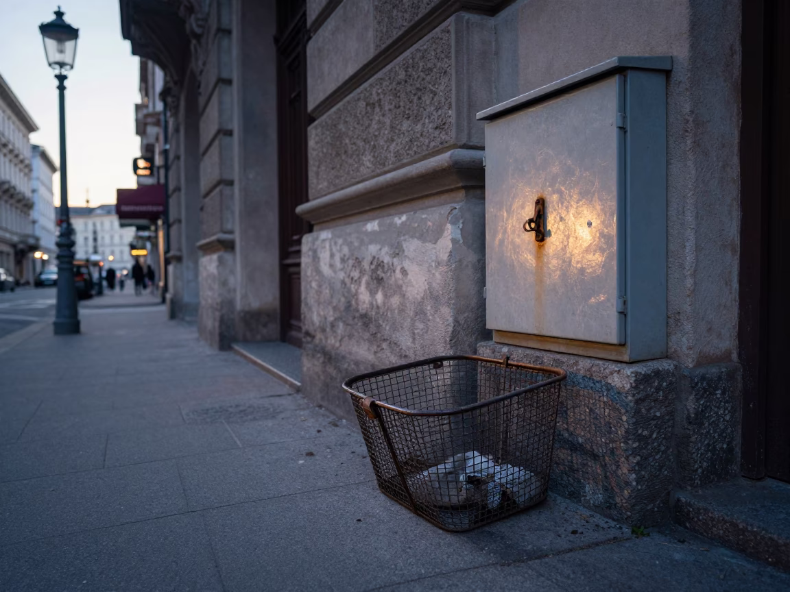 Street Scene in Vienna at Sunrise Light in in Vienna, Austria