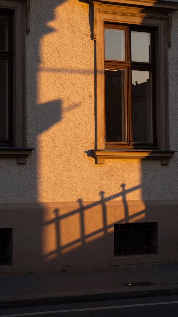 Street Scene in Vienna at Sunset Light in in Vienna, Austria