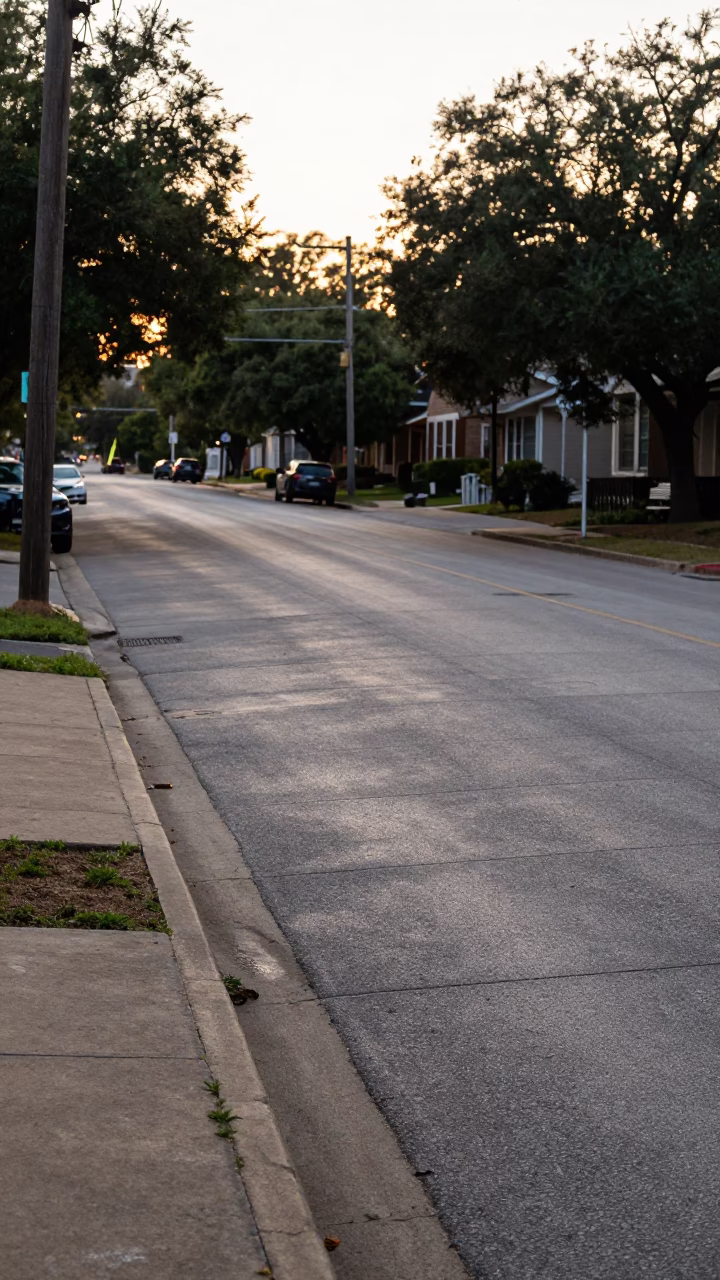 Street Scene just after sunrise in Austin in in Austin, Texas, United States