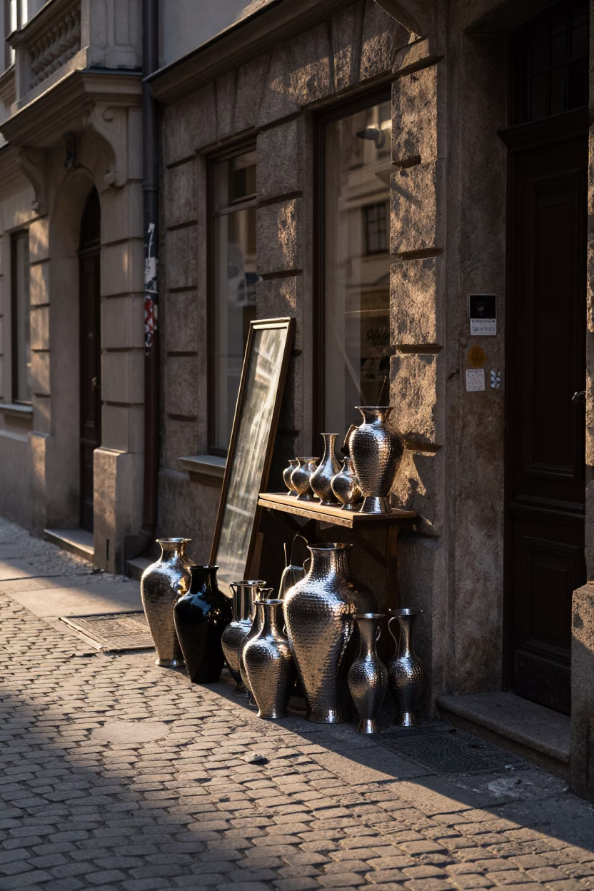 Street Scene just after sunrise in Vienna in in Vienna, Austria