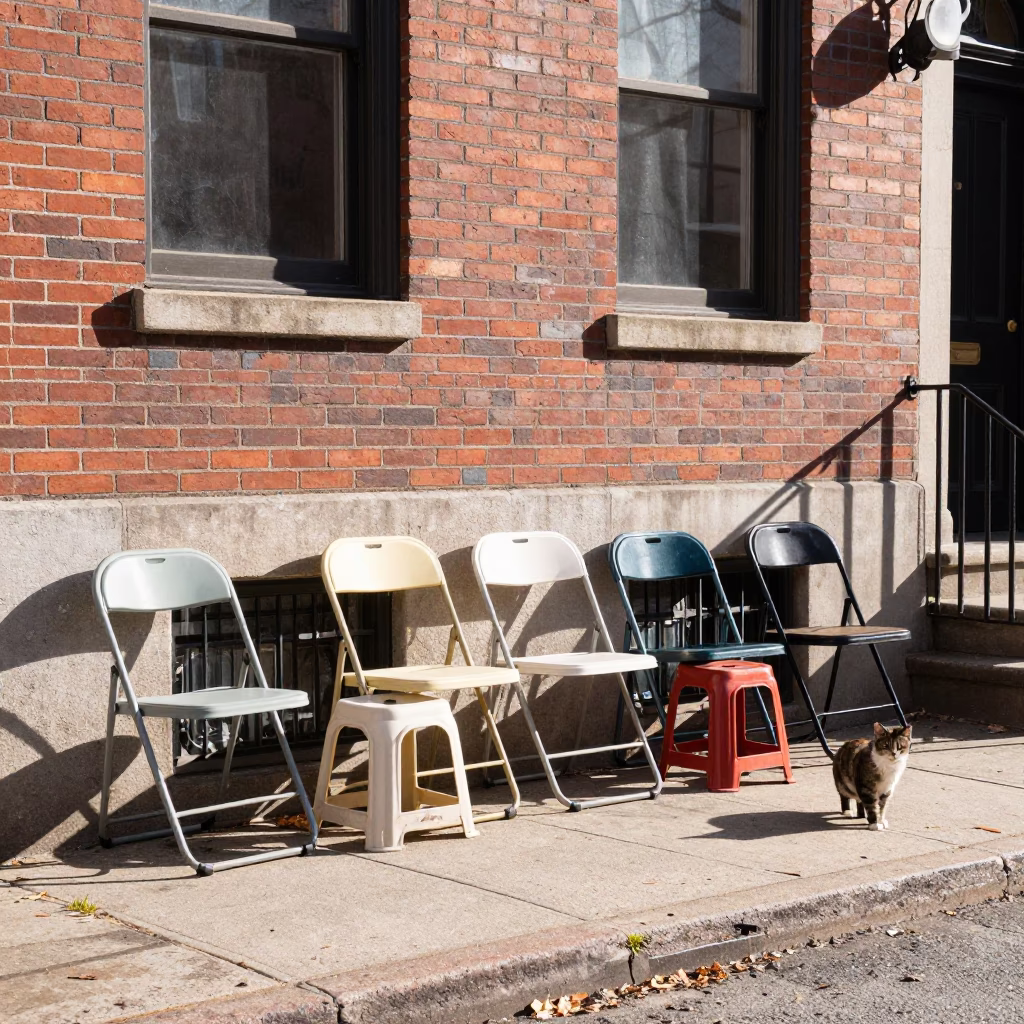 Street Seating in Boston in in Boston, Massachusetts, United States