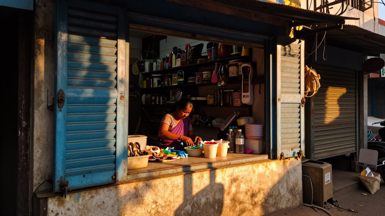 Street Shop in Chennai at Golden Hour in in Chennai, India