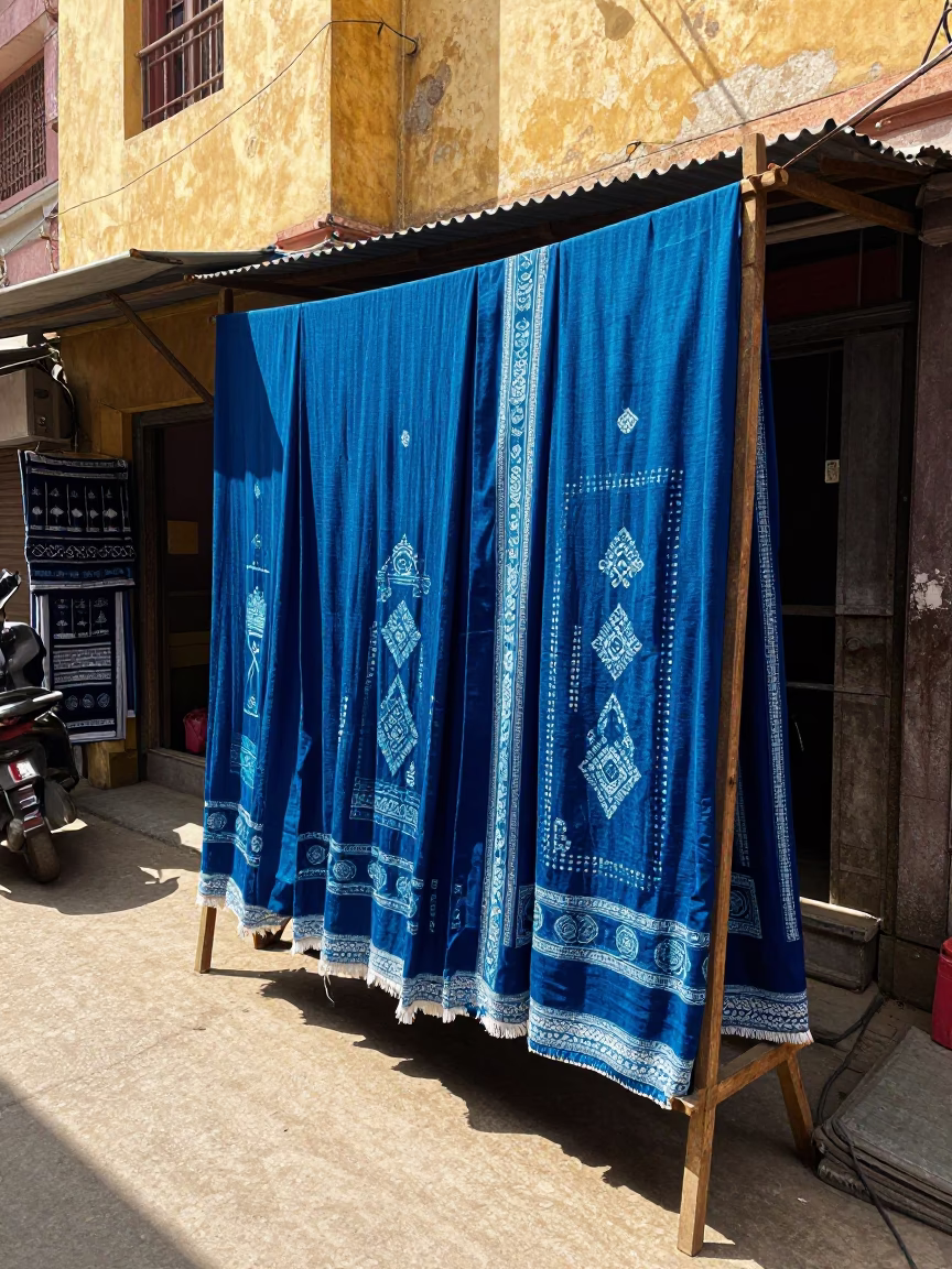 Street Shop in Delhi at Bright Midmorning Light in in Delhi, India