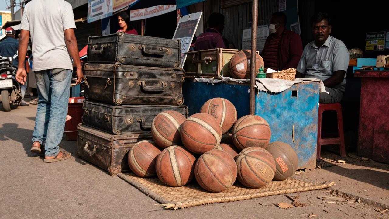 Street Stall in Chennai at Afternoon Light in in Chennai, India