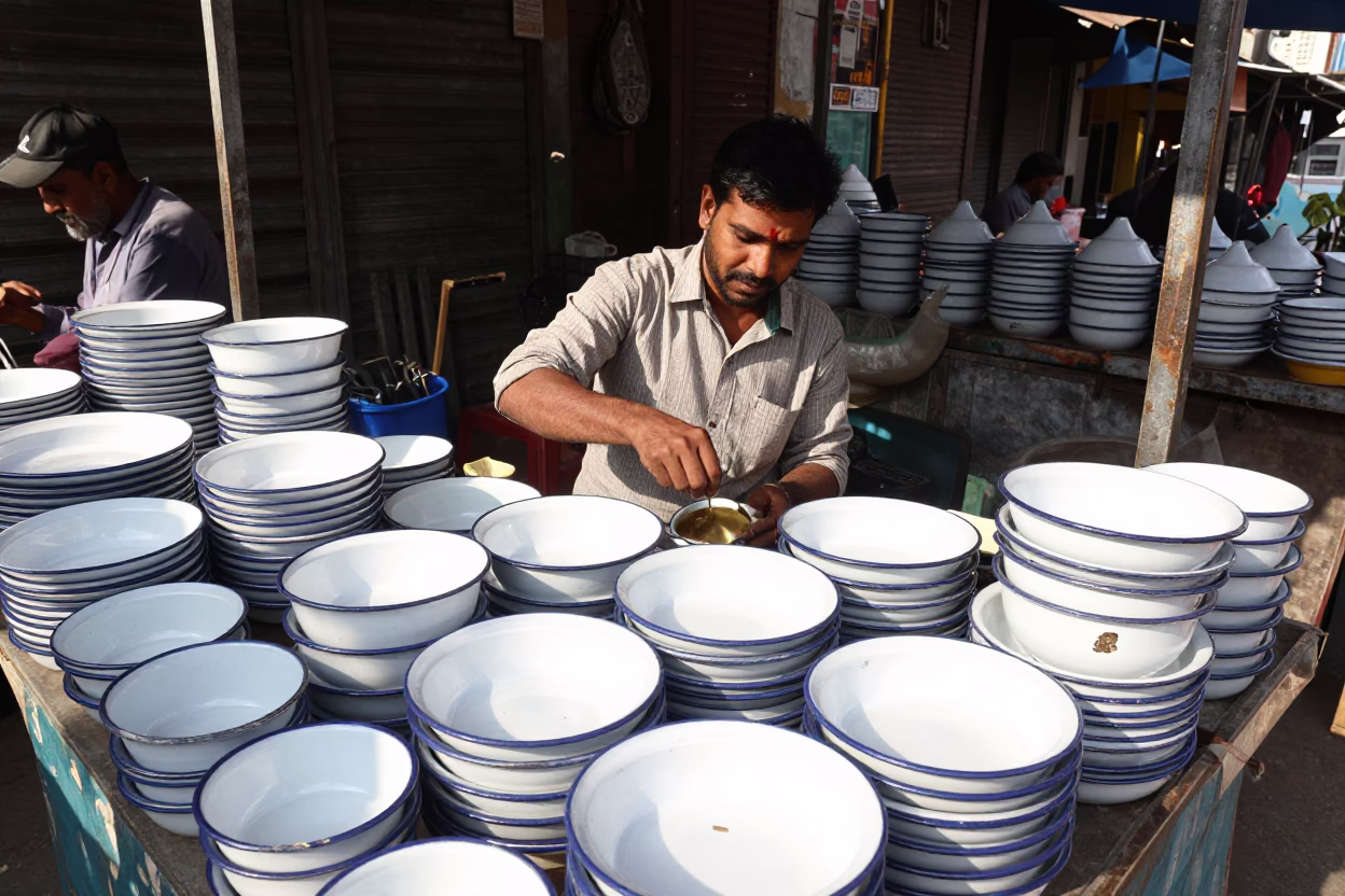 Street Stall in Delhi in in Delhi, India