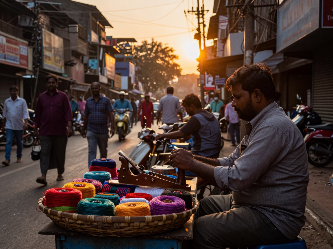 Street Stall in Mumbai at Sunset Light in in Mumbai, India