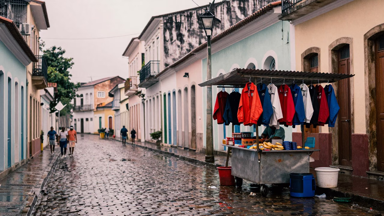 Street Stall in Salvador in in Salvador, Brazil