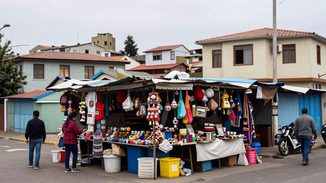 Street Stall in Valparaiso in in Valparaiso, Chile