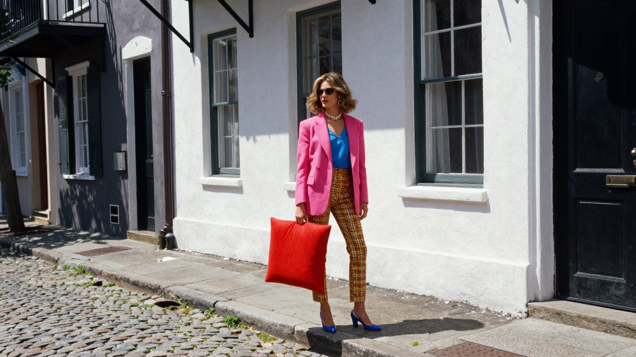 Street Style in Charleston at Midday Light in in Charleston, South Carolina, United States