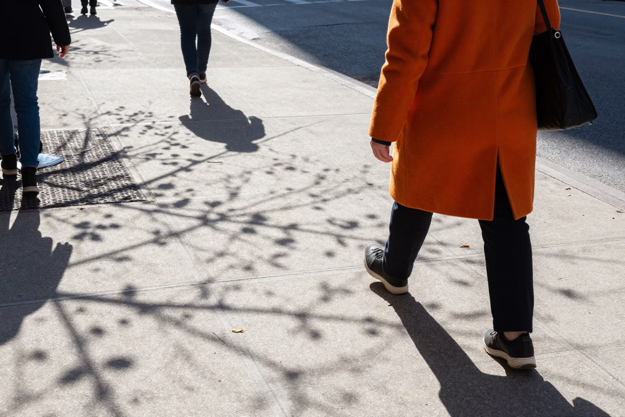Street Style in Chicago at Bright Midmorning Light in in Chicago, Illinois, United States