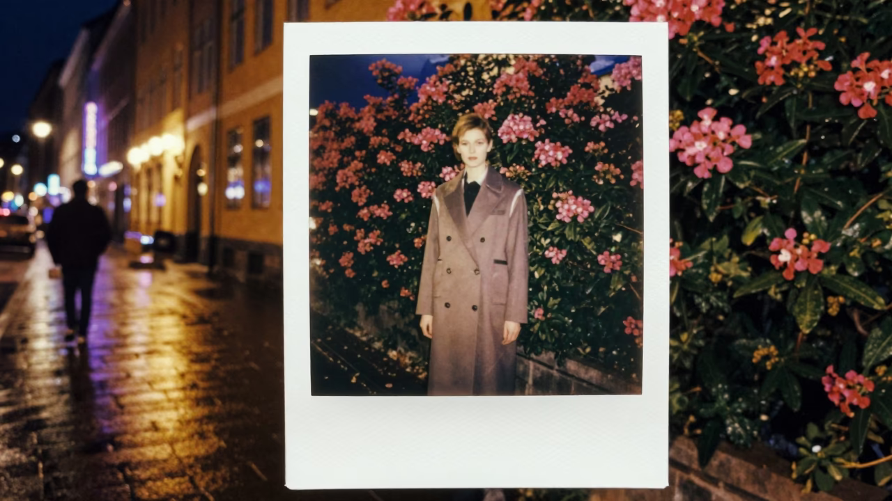 Street Style in Copenhagen at Midnight Light in in Copenhagen, Denmark