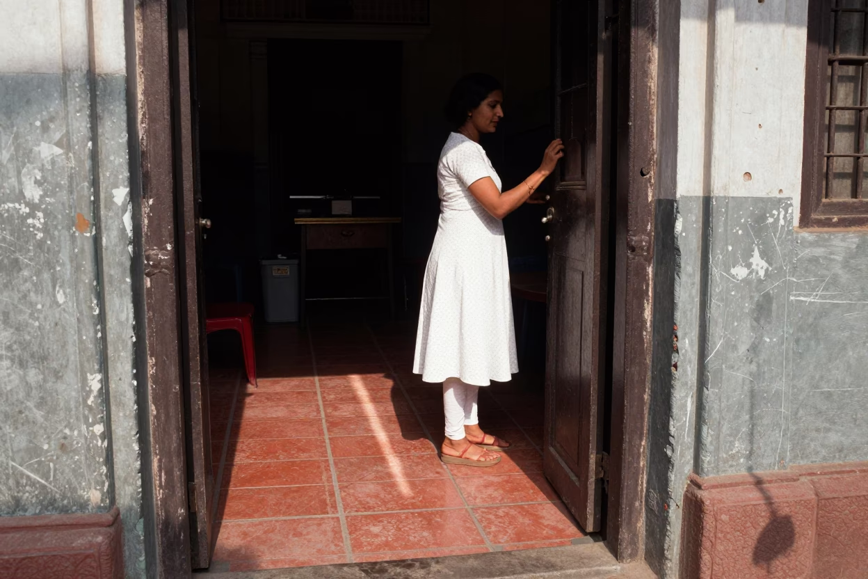 Street Style in Hyderabad at Bright Midmorning Light in in Hyderabad, India