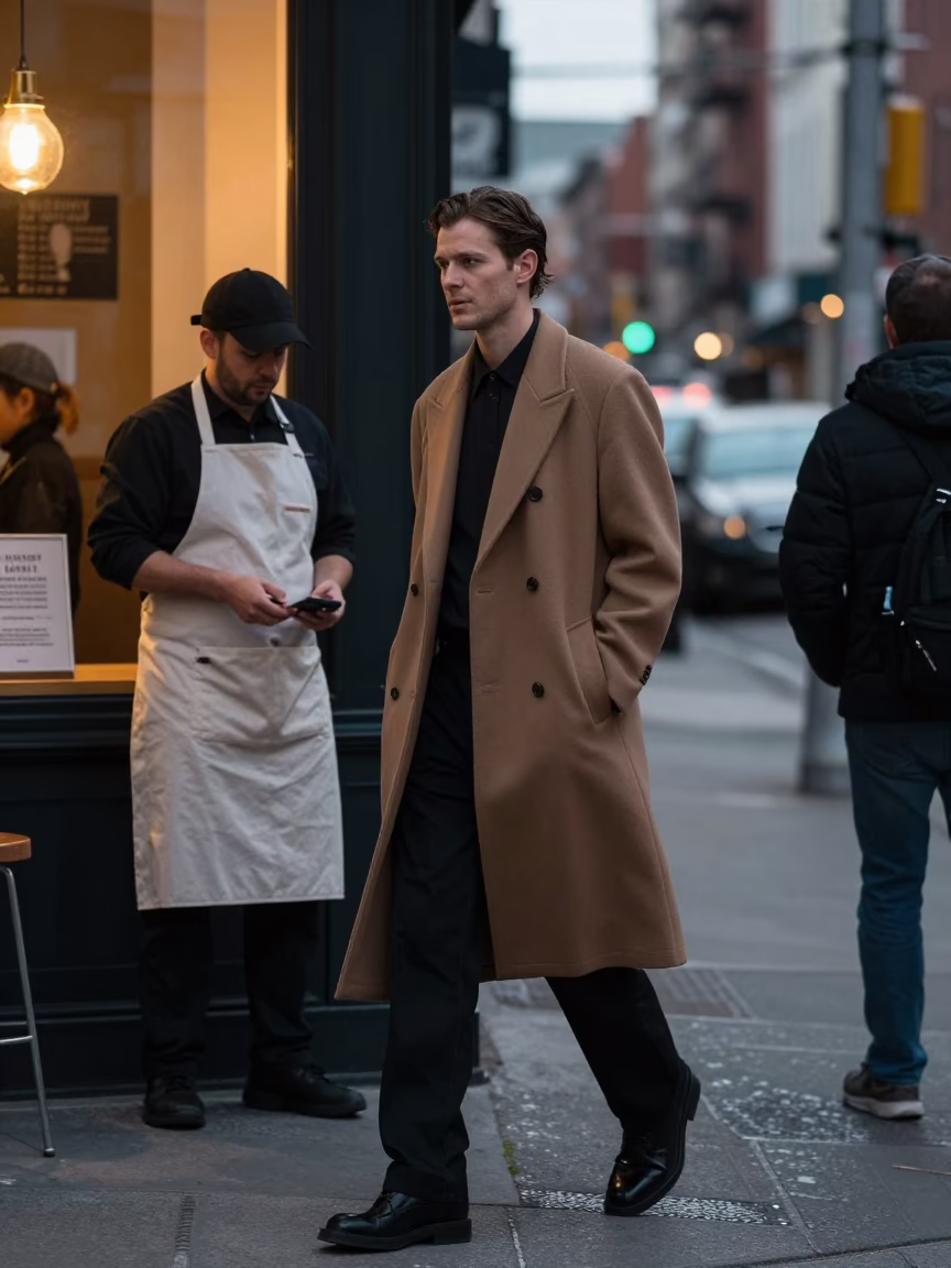 Street Style in Toronto at The Early Evening Light in in Toronto, Ontario, Canada