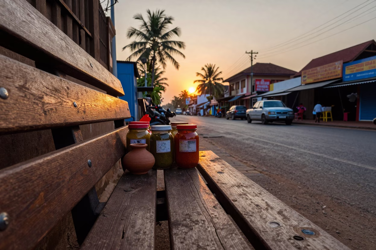 Street Sunset at Sunset Light in Kochi in in Kochi, India