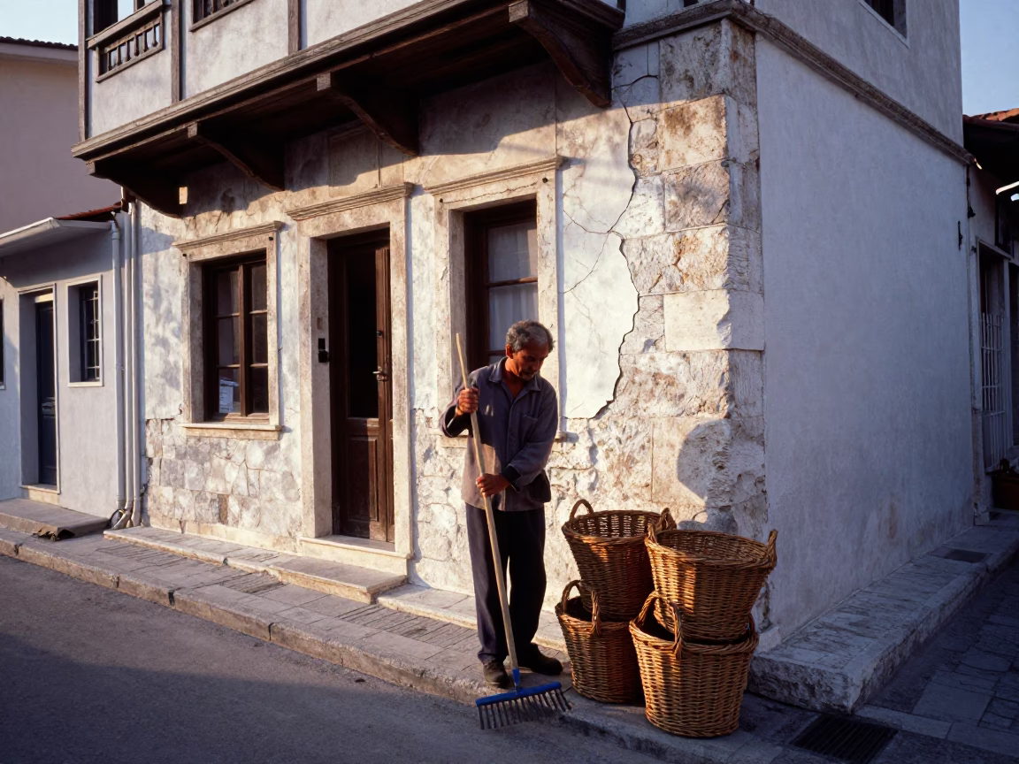 Street Sweeper in Athens in in Athens, Greece