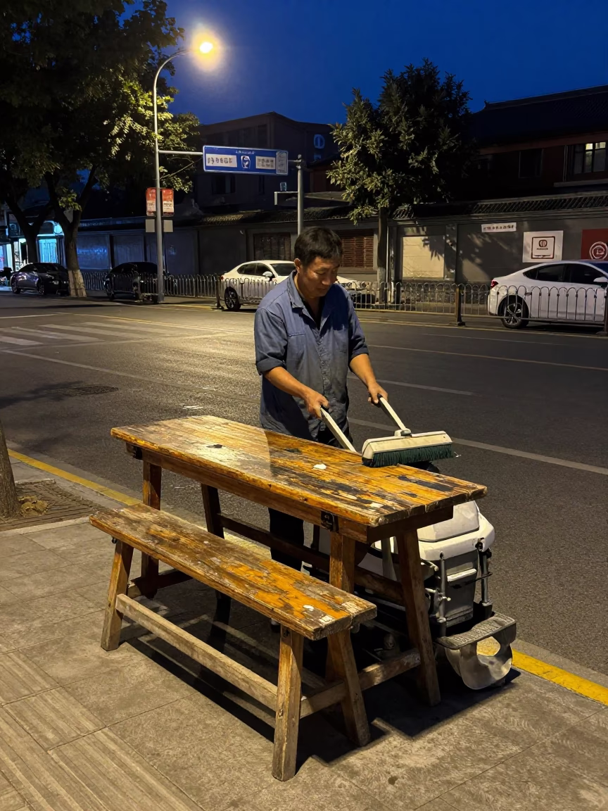 Street Sweeper in Beijing in in Beijing, China